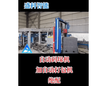 全自動碼垛機+全自動打包機一體化